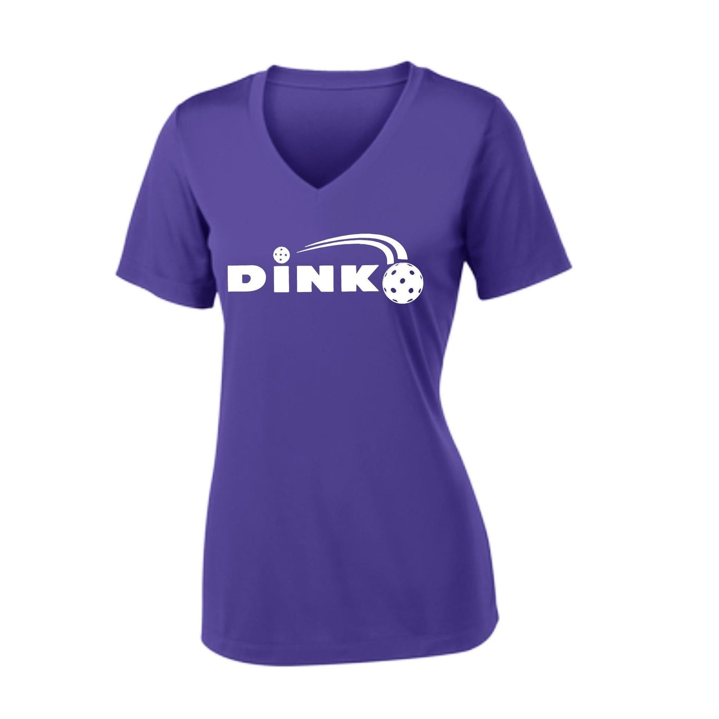 Dink | Women's Short Sleeve V-Neck Pickleball Performance T-Shirts | 100% Polyester