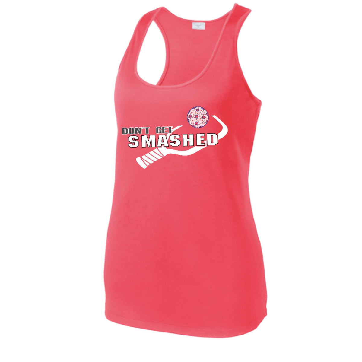 Don't Get Smashed (10 Custom Pickleball Colors) | Women's Racerback Pickleball Tank | 100% Polyester