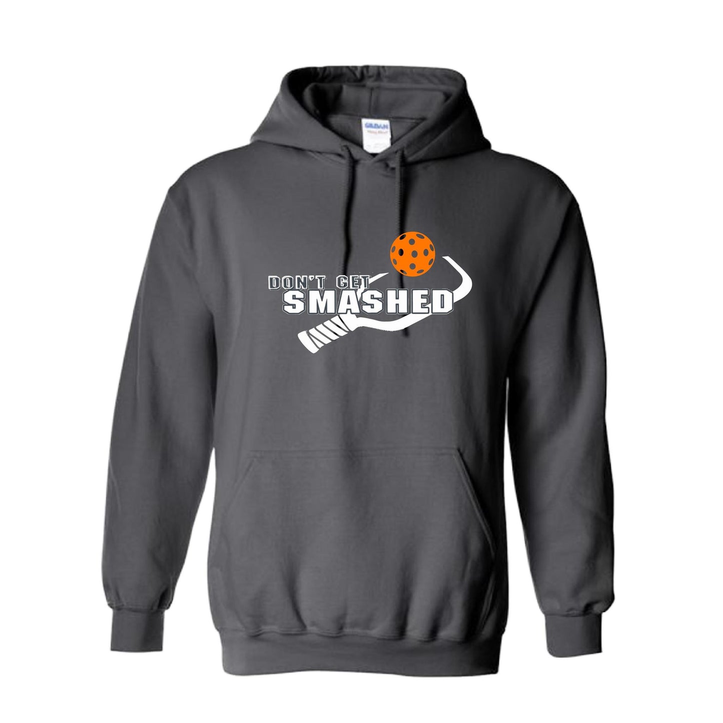 Don't Get Smashed Customizable (Colors Cyan Orange Pink) | Unisex Hoodie Pickleball Sweatshirt | 50% Cotton 50% Polyester