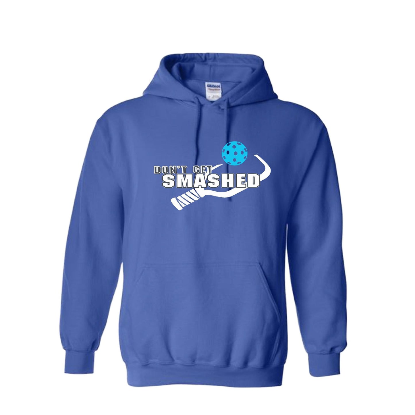 Don't Get Smashed Customizable (Colors Cyan Orange Pink) | Unisex Hoodie Pickleball Sweatshirt | 50% Cotton 50% Polyester