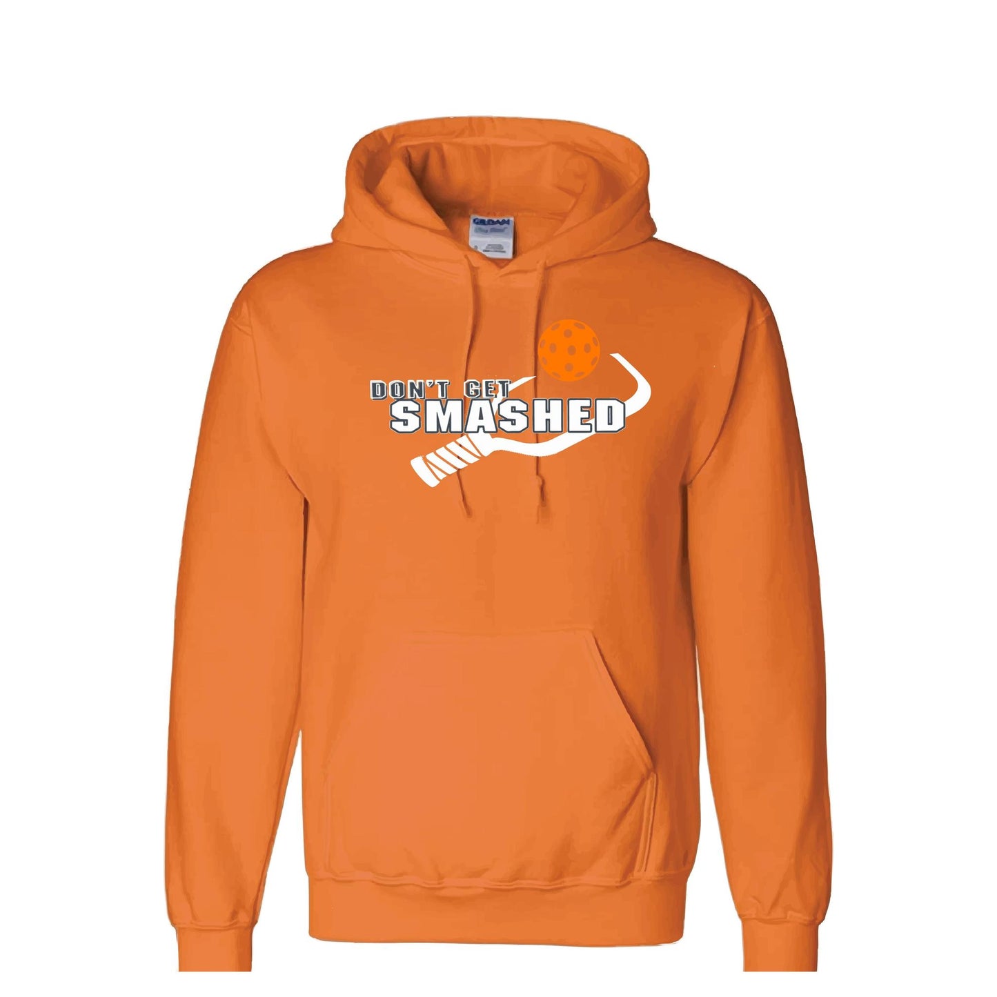 Don't Get Smashed Customizable (Colors Cyan Orange Pink) | Unisex Hoodie Pickleball Sweatshirt | 50% Cotton 50% Polyester