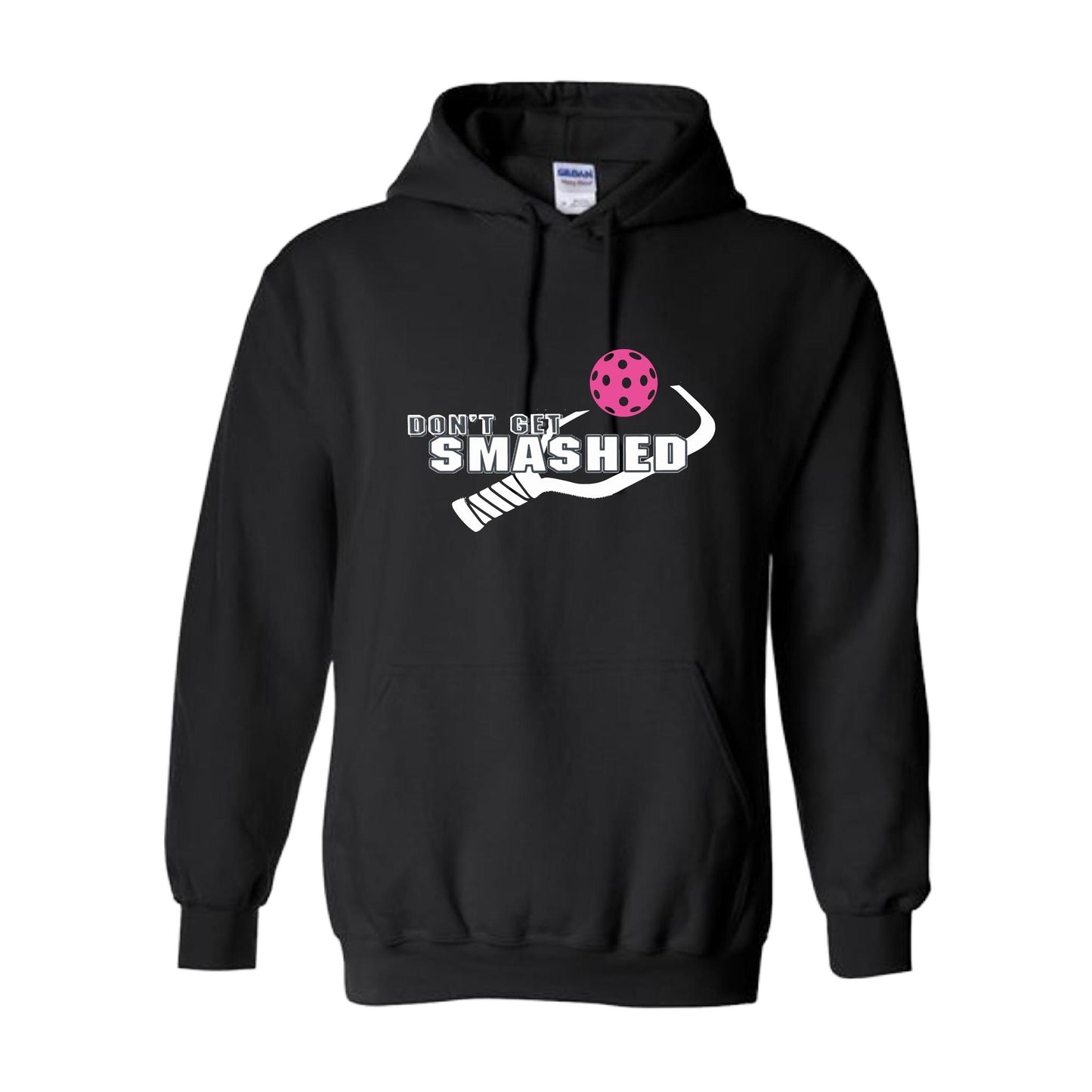Don't Get Smashed Customizable (Colors Cyan Orange Pink) | Unisex Hoodie Pickleball Sweatshirt | 50% Cotton 50% Polyester