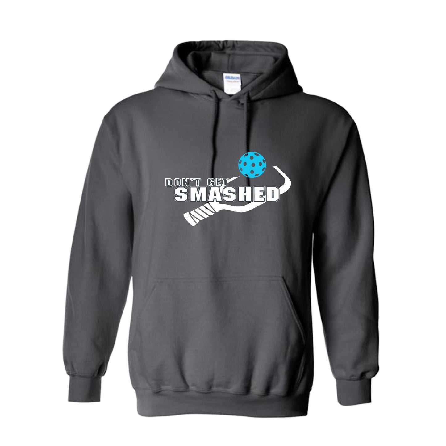 Don't Get Smashed Customizable (Colors Cyan Orange Pink) | Unisex Hoodie Pickleball Sweatshirt | 50% Cotton 50% Polyester