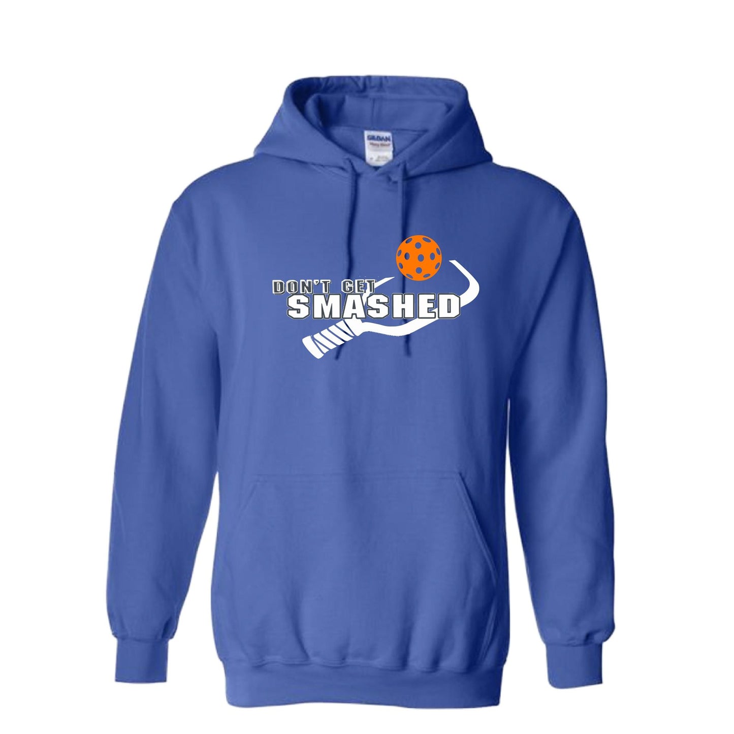 Don't Get Smashed Customizable (Colors Cyan Orange Pink) | Unisex Hoodie Pickleball Sweatshirt | 50% Cotton 50% Polyester