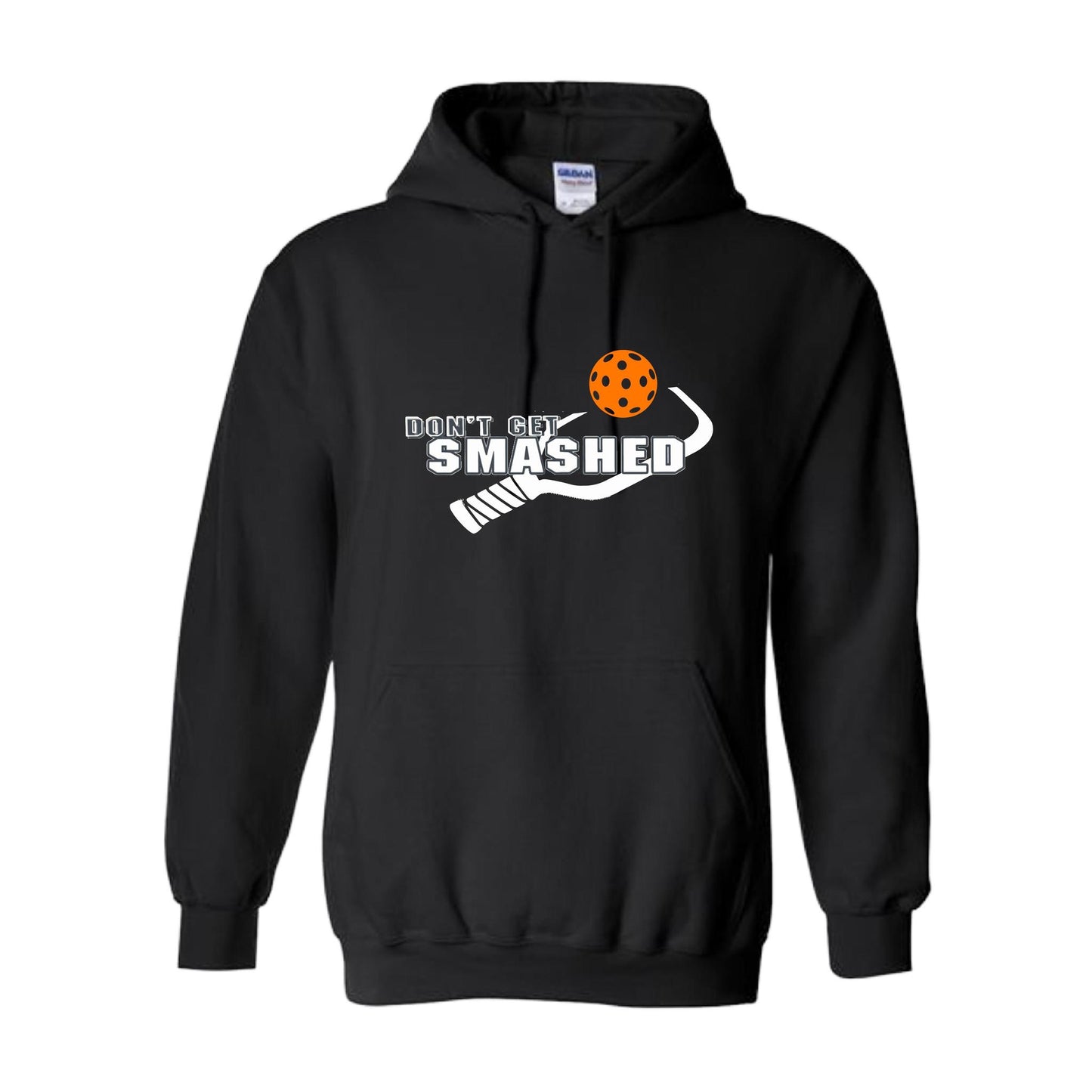 Don't Get Smashed Customizable (Colors Cyan Orange Pink) | Unisex Hoodie Pickleball Sweatshirt | 50% Cotton 50% Polyester