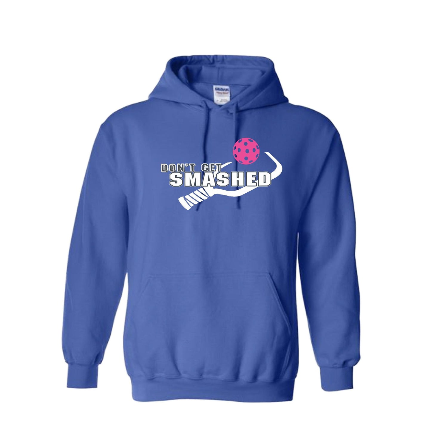Don't Get Smashed Customizable (Colors Cyan Orange Pink) | Unisex Hoodie Pickleball Sweatshirt | 50% Cotton 50% Polyester