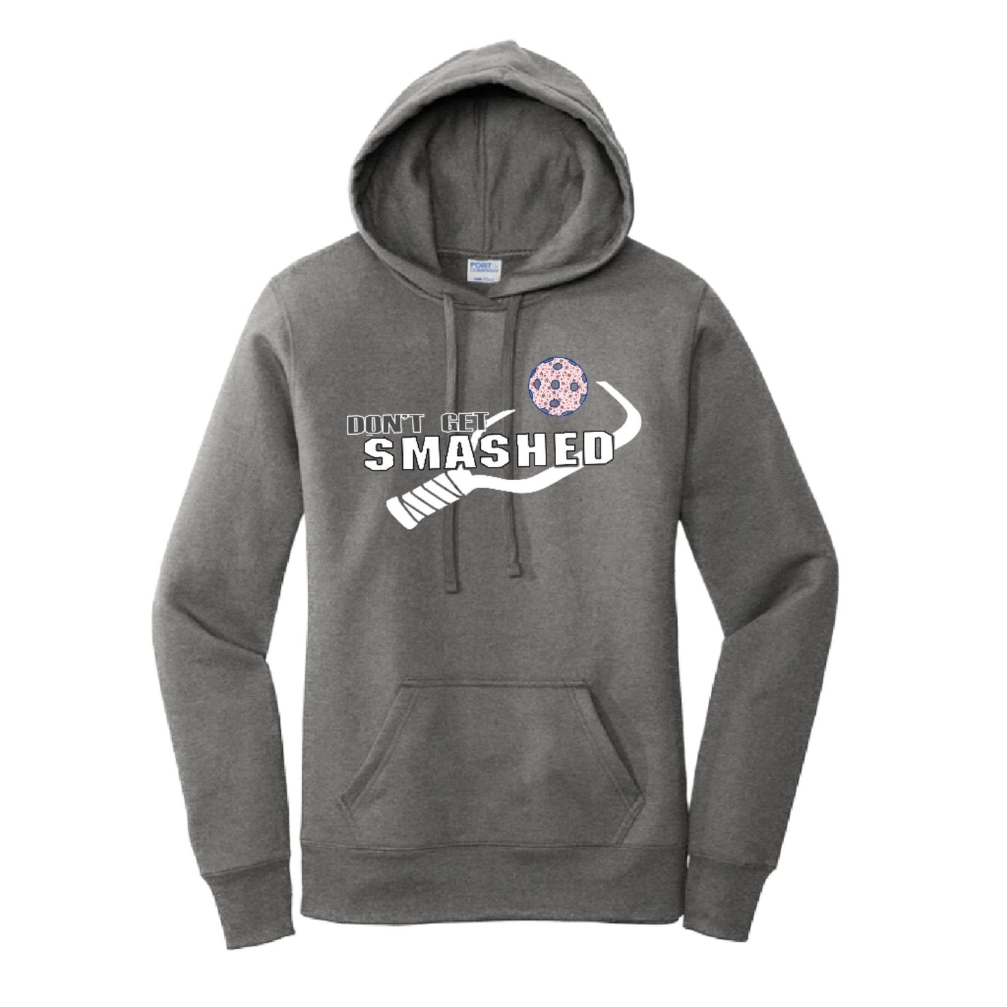 Don't Get Smashed Customizable (Pickleballs Patriotic Stars) | Women’s Fitted Hoodie Pickleball Sweatshirt | 50% Cotton 50% Poly Fleece