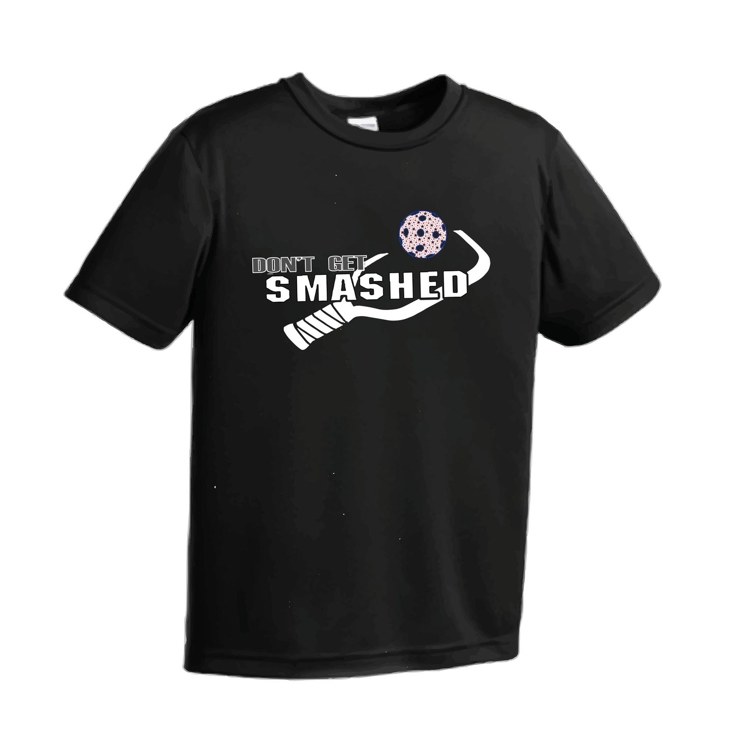 Don't Get Smashed (Patriotic Stars Pickleball) | Youth Short Sleeve Pickleball Performance T-Shirts | 100% Polyester