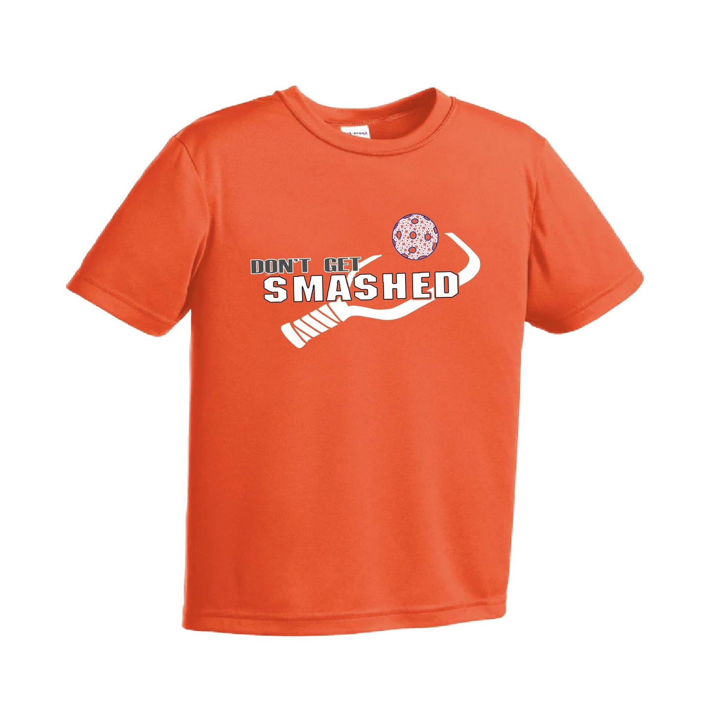 Don't Get Smashed (Patriotic Stars Pickleball) | Youth Short Sleeve Pickleball Performance T-Shirts | 100% Polyester