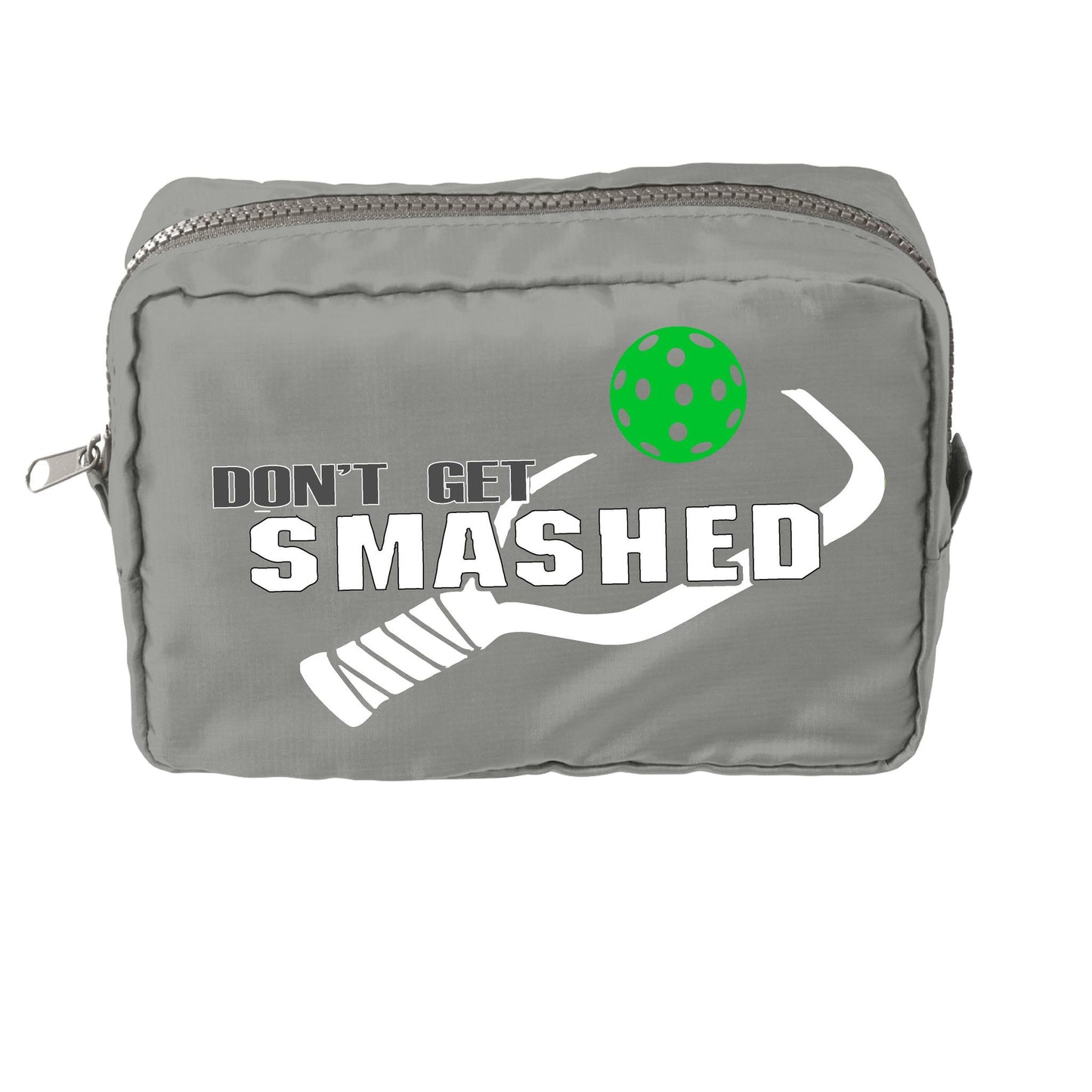 Don't Get Smashed With Pickleballs (Customizable) | Pickleball Dimensional Cosmetic Pouch Bag | Small Size Court Dimensional Bag