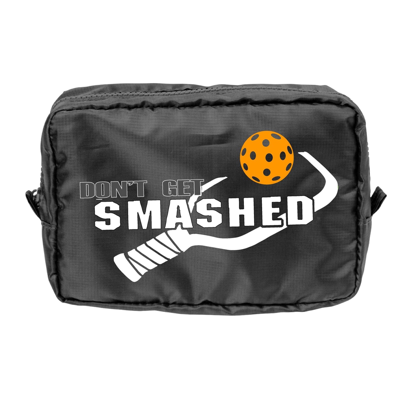 Don't Get Smashed With Pickleballs (Customizable) | Pickleball Dimensional Cosmetic Pouch Bag | Small Size Court Dimensional Bag