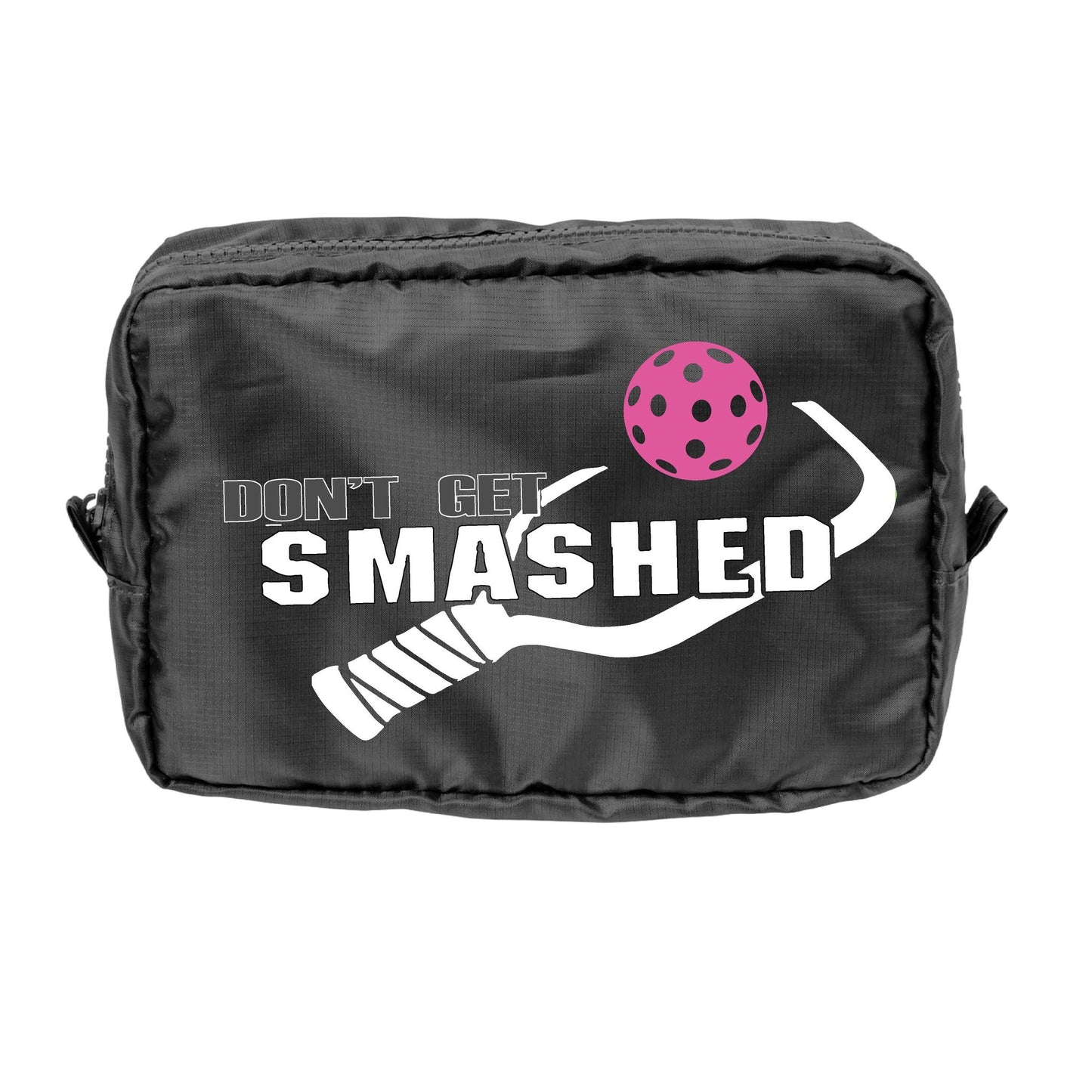 Don't Get Smashed With Pickleballs (Customizable) | Pickleball Dimensional Cosmetic Pouch Bag | Small Size Court Dimensional Bag