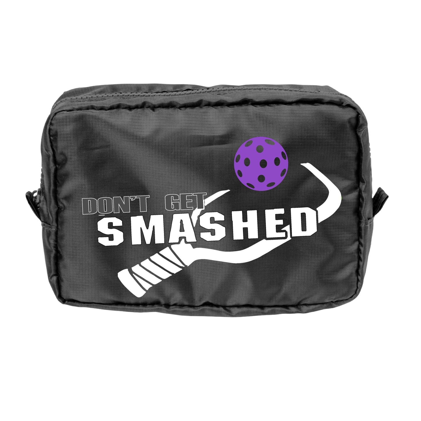 Don't Get Smashed With Pickleballs (Customizable) | Pickleball Dimensional Cosmetic Pouch Bag | Small Size Court Dimensional Bag