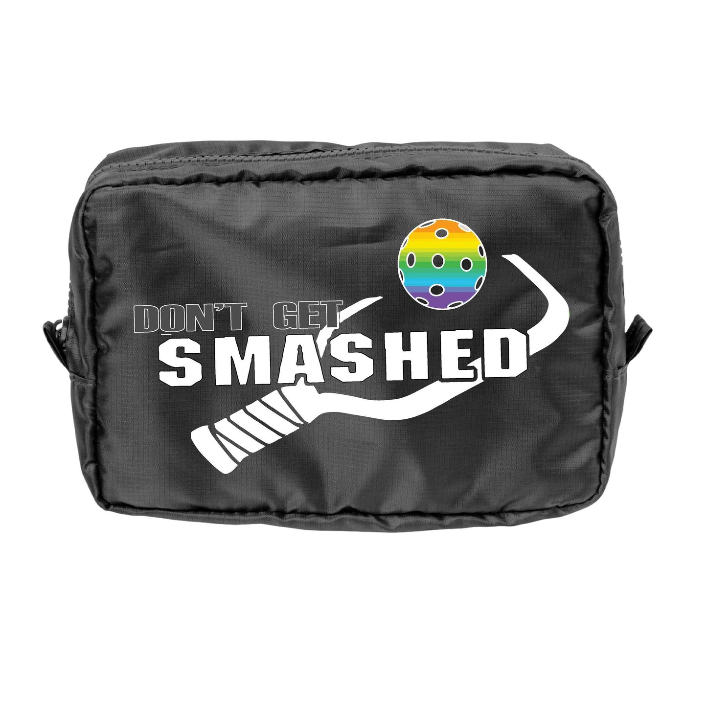 Don't Get Smashed With Pickleballs (Customizable) | Pickleball Dimensional Cosmetic Pouch Bag | Small Size Court Dimensional Bag