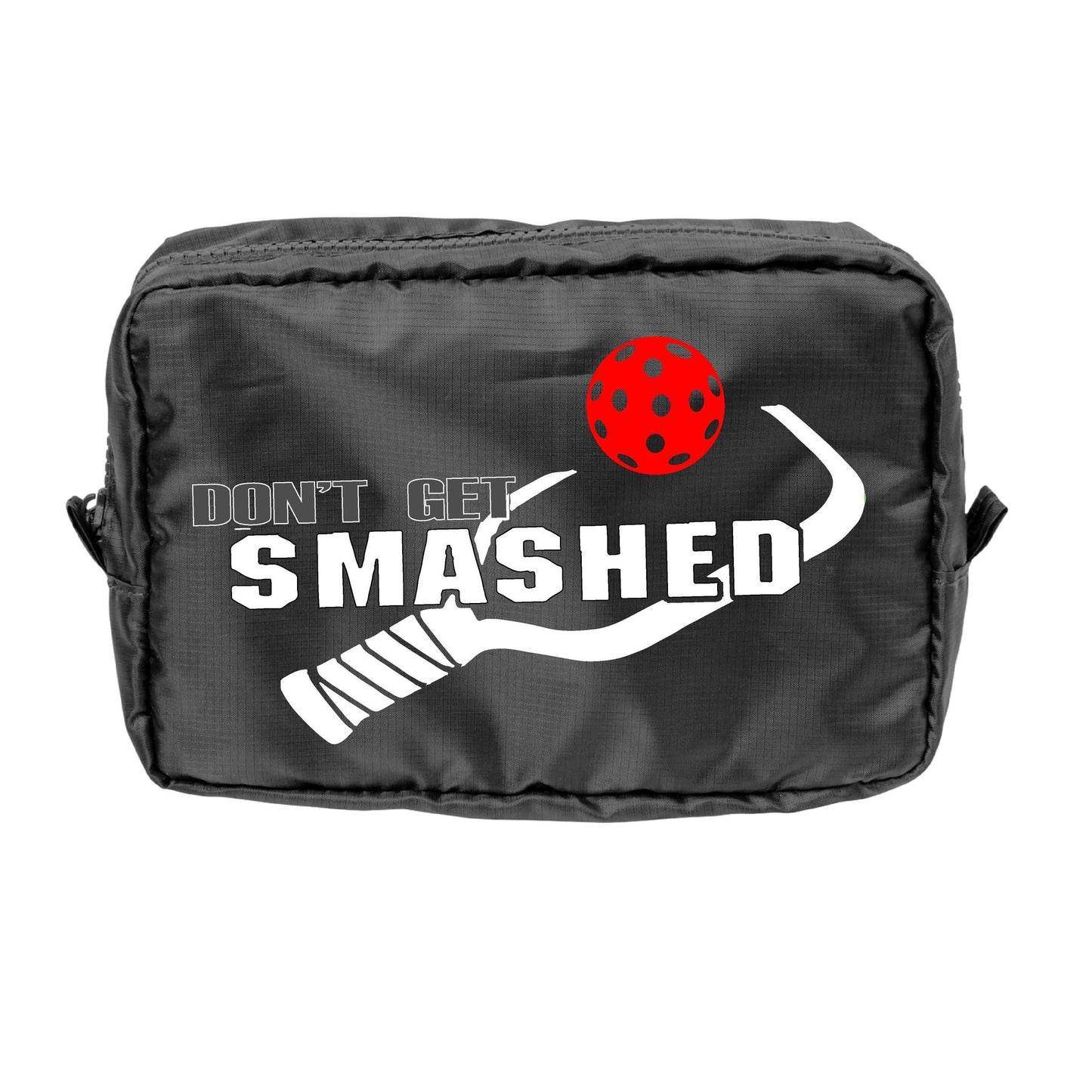 Don't Get Smashed With Pickleballs (Customizable) | Pickleball Dimensional Cosmetic Pouch Bag | Small Size Court Dimensional Bag
