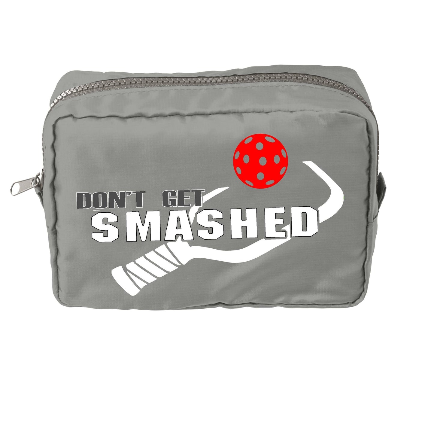 Don't Get Smashed With Pickleballs (Customizable) | Pickleball Dimensional Cosmetic Pouch Bag | Small Size Court Dimensional Bag