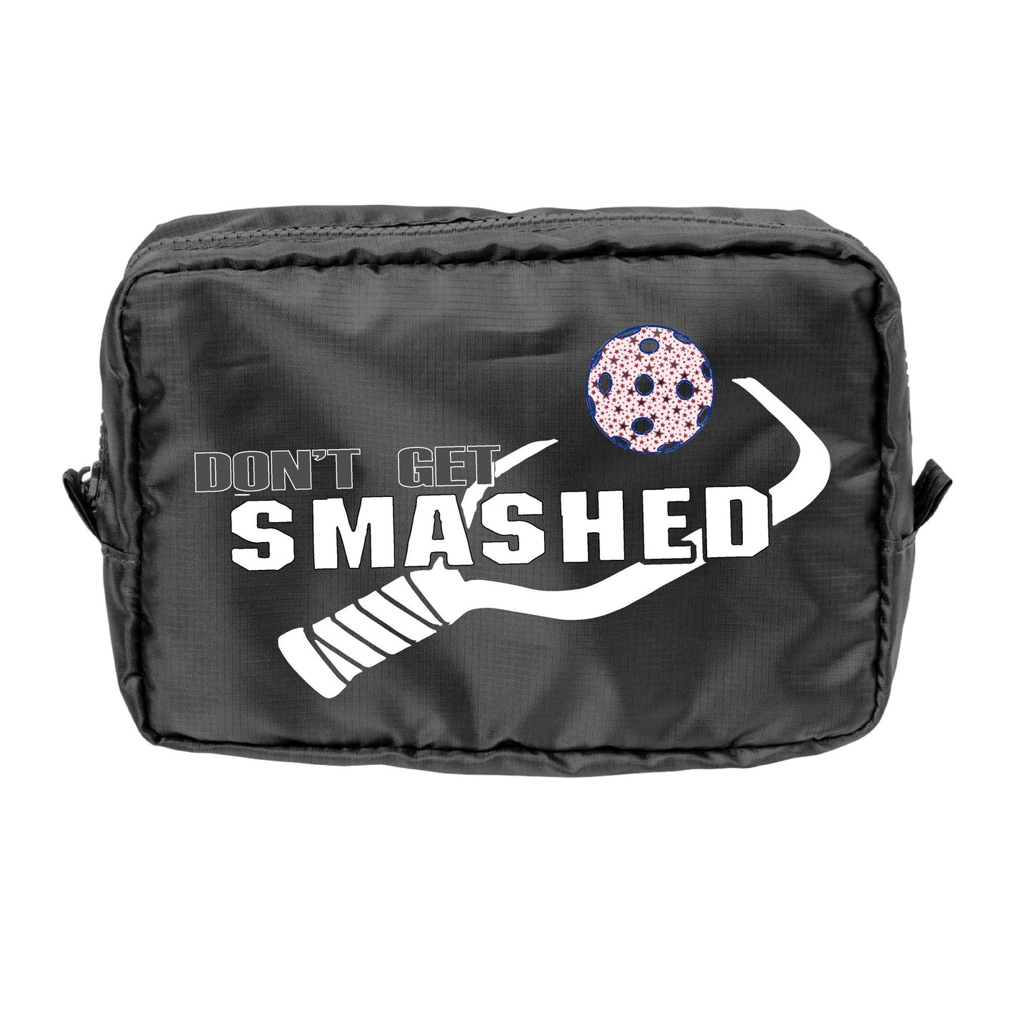 Don't Get Smashed With Pickleballs (Customizable) | Pickleball Dimensional Cosmetic Pouch Bag | Small Size Court Dimensional Bag