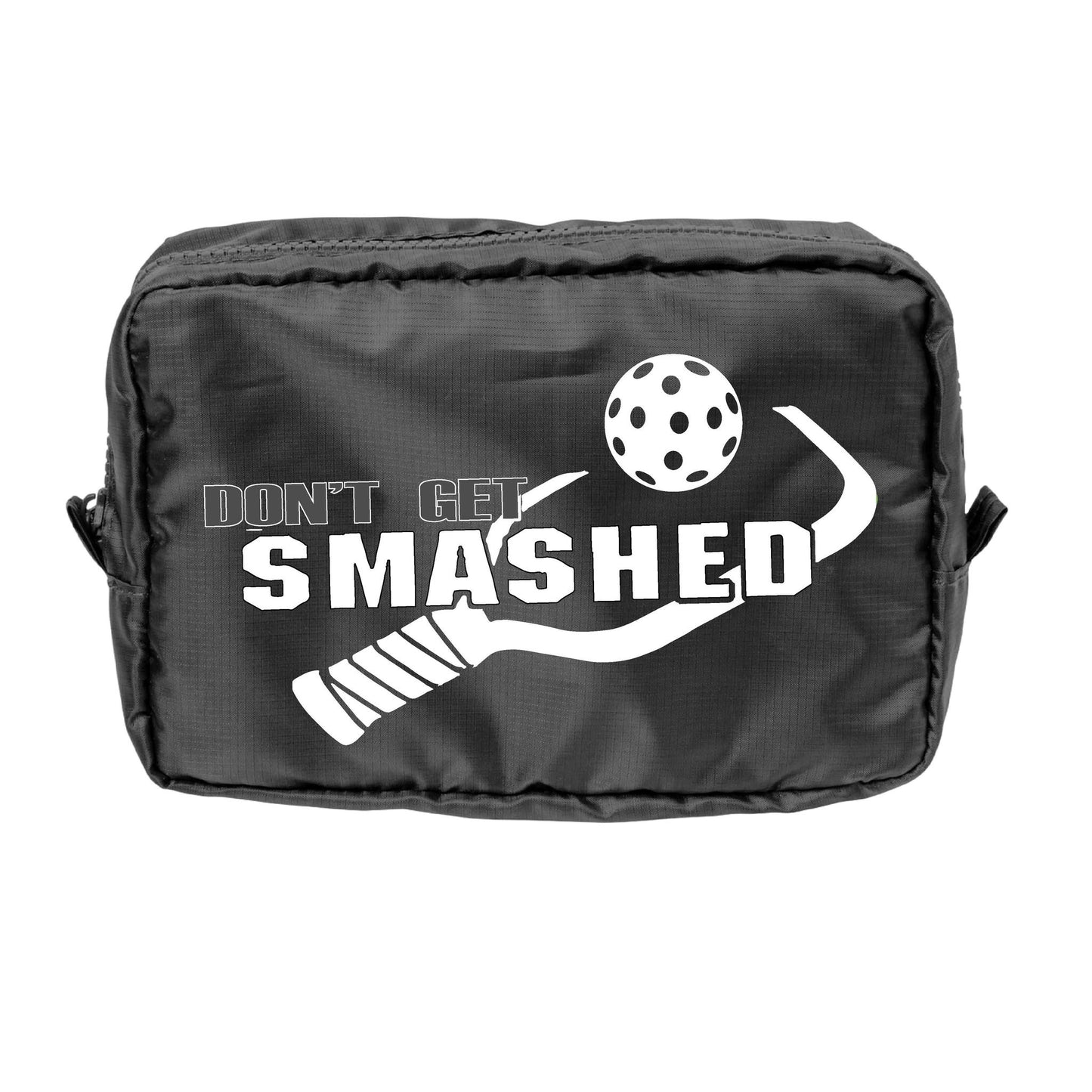 Don't Get Smashed With Pickleballs (Customizable) | Pickleball Dimensional Cosmetic Pouch Bag | Small Size Court Dimensional Bag