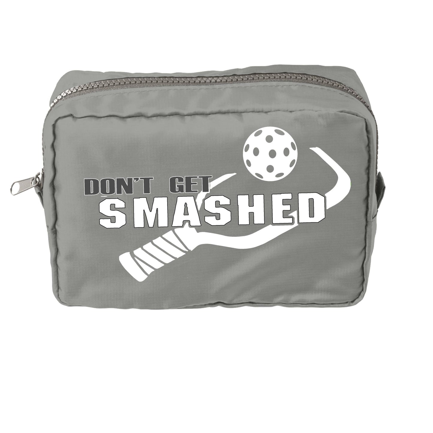 Don't Get Smashed With Pickleballs (Customizable) | Pickleball Dimensional Cosmetic Pouch Bag | Small Size Court Dimensional Bag