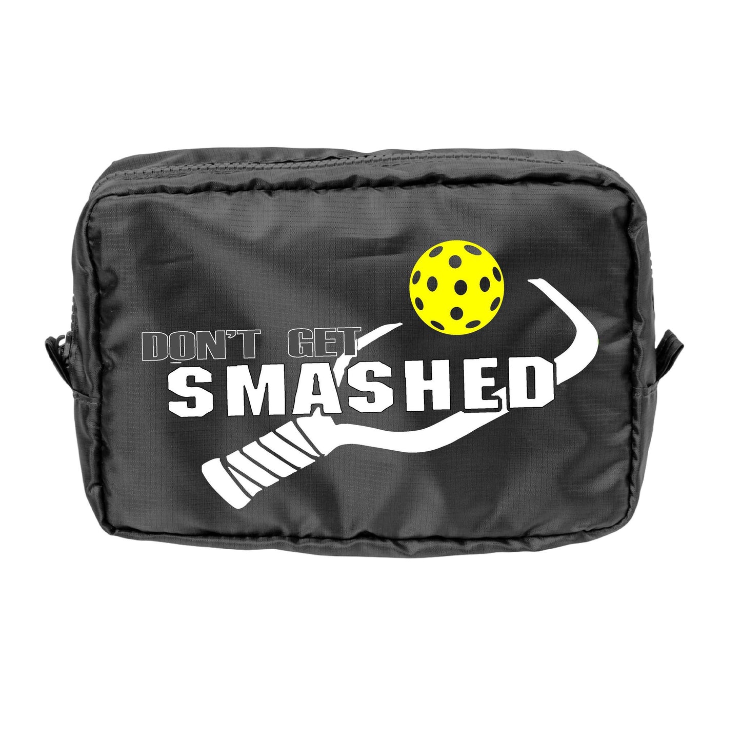 Don't Get Smashed With Pickleballs (Customizable) | Pickleball Dimensional Cosmetic Pouch Bag | Small Size Court Dimensional Bag