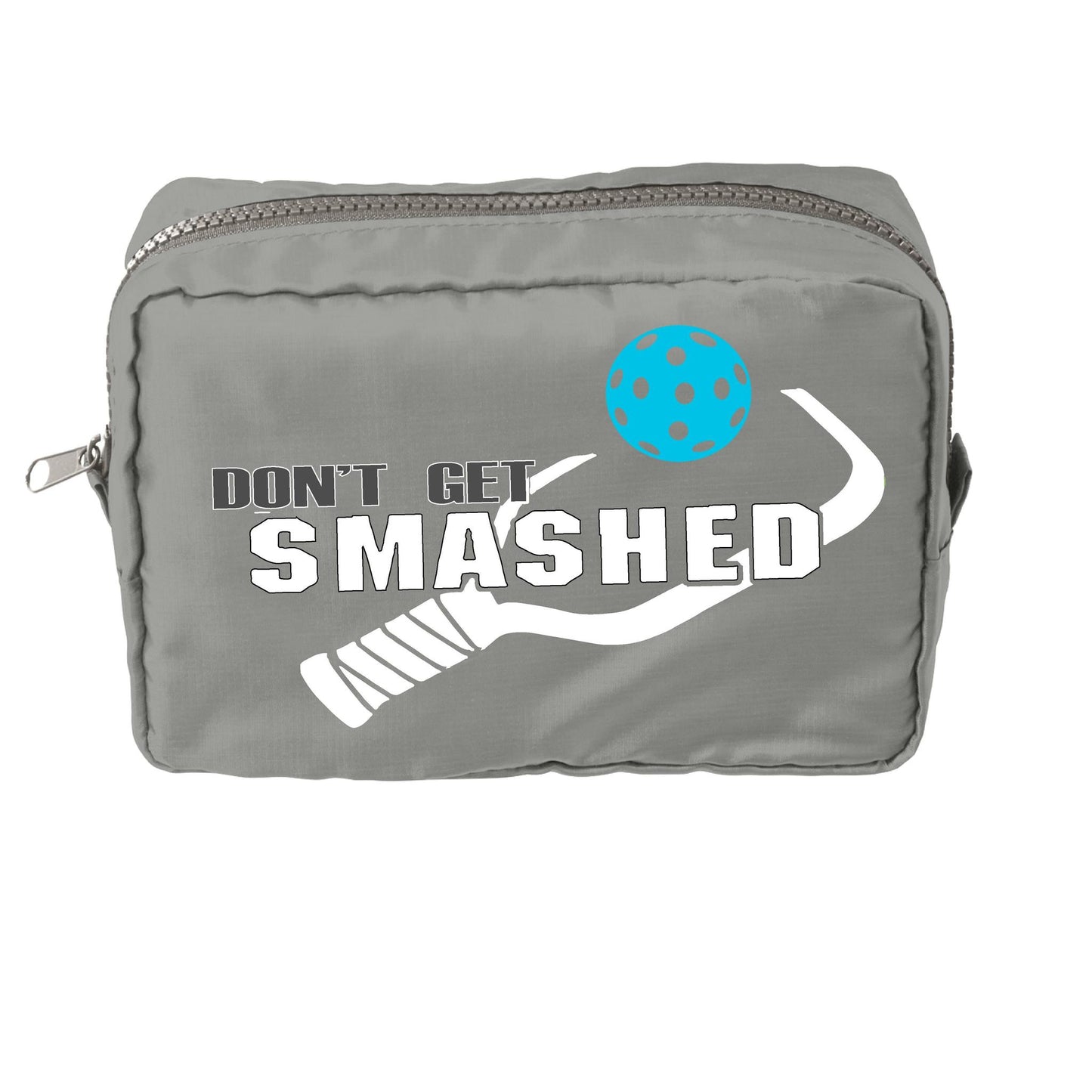 Don't Get Smashed With Pickleballs (Customizable) | Pickleball Dimensional Cosmetic Pouch Bag | Small Size Court Dimensional Bag