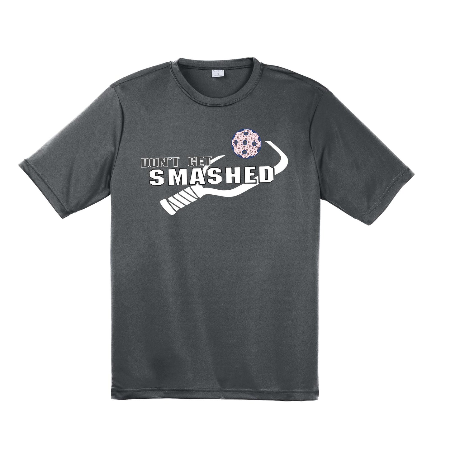 Don't Get Smashed With Pickleballs (Patriotic Stars) Customizable | Men's Short Sleeve Pickleball Performance T-Shirt | 100% Polyester