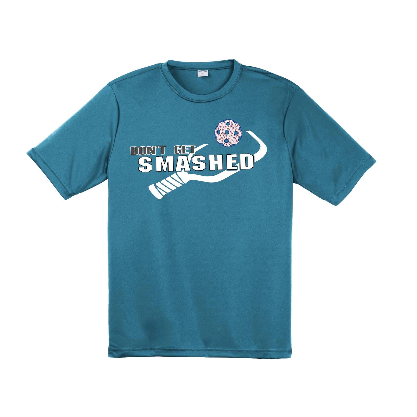 Don't Get Smashed With Pickleballs (Patriotic Stars) Customizable | Men's Short Sleeve Pickleball Performance T-Shirt | 100% Polyester