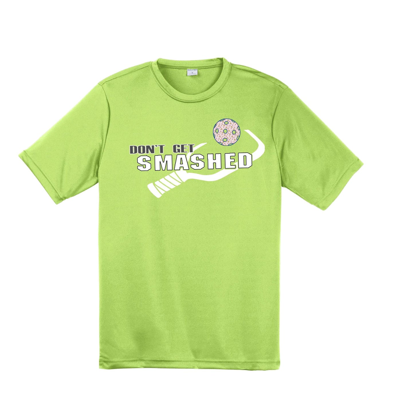 Don't Get Smashed With Pickleballs (Patriotic Stars) Customizable | Men's Short Sleeve Pickleball Performance T-Shirt | 100% Polyester