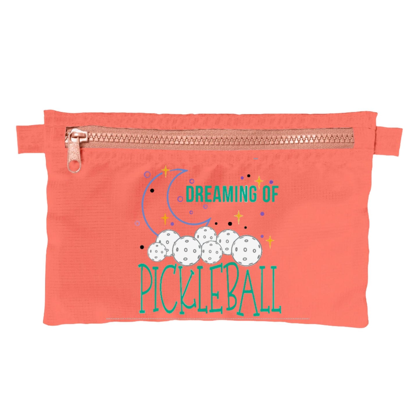 Dreaming Of Pickleball | Pickleball Cosmetic Stash Pouch Bag | Small Size Court Stash Bag