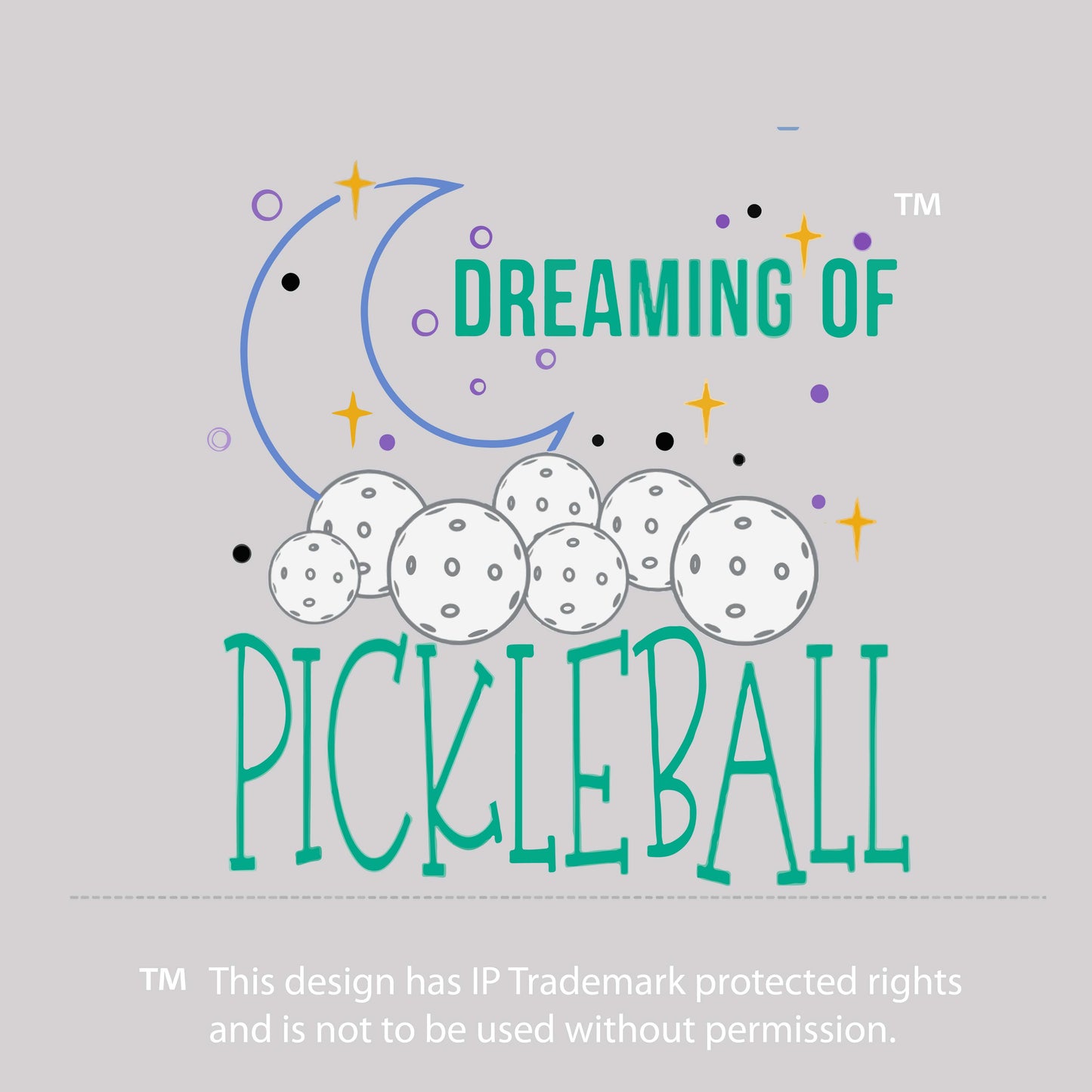 Dreaming Of Pickleball | Pickleball Dimensional Cosmetic Pouch Bag | Small Size Court Dimensional Bag