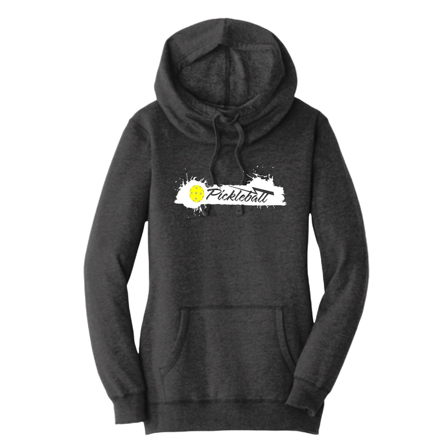Extreme Pickleball | Women’s Cowl-Neck Hoodie Pickleball Sweatshirt | 55% Cotton 45% Poly Fleece