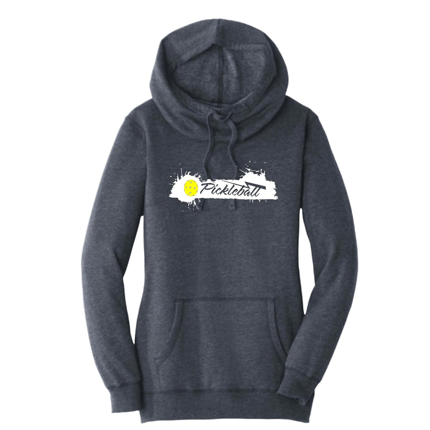 Extreme Pickleball | Women’s Cowl-Neck Hoodie Pickleball Sweatshirt | 55% Cotton 45% Poly Fleece