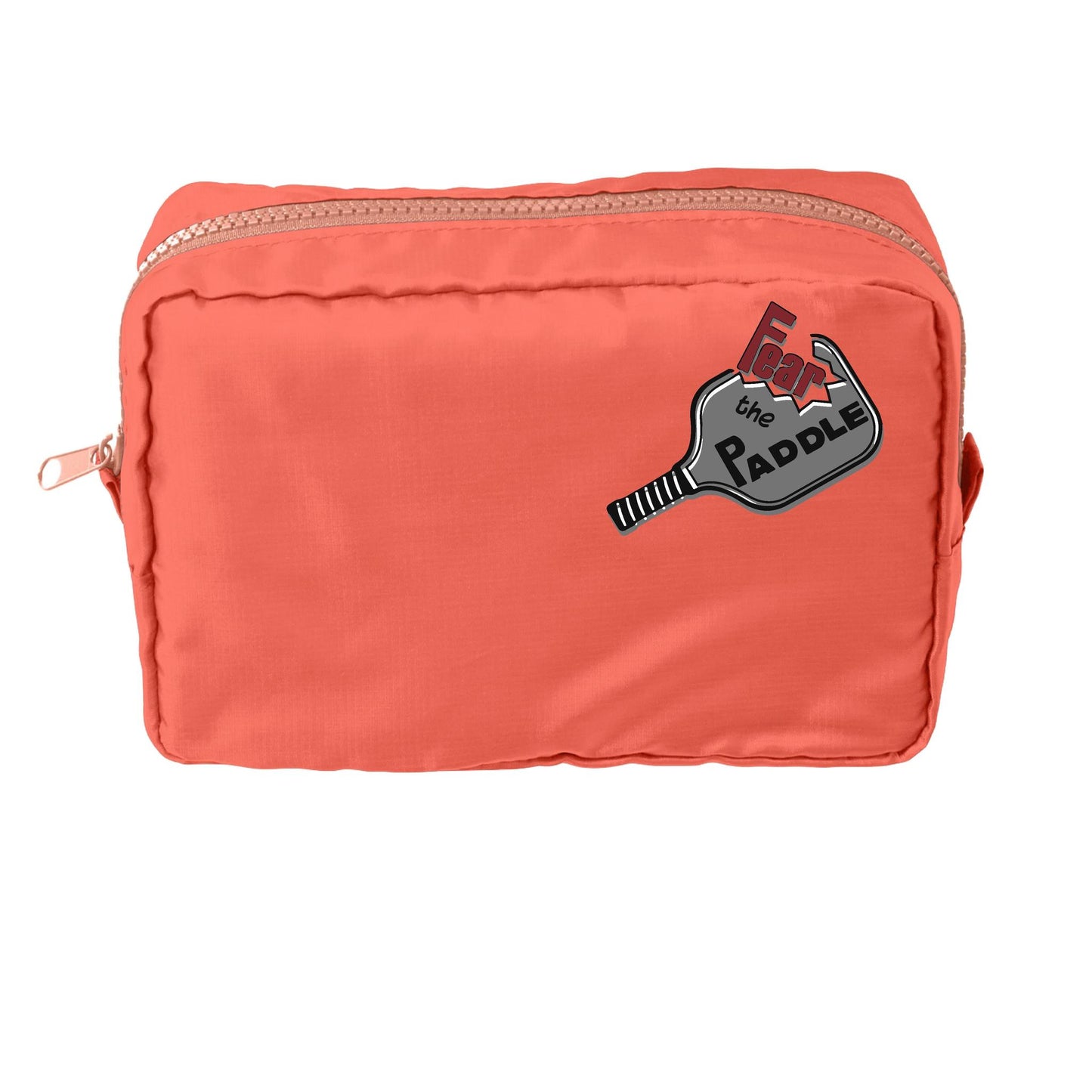 Fear The Paddle | Pickleball Dimensional Cosmetic Pouch Bag | Small Size Court Dimensional Bag