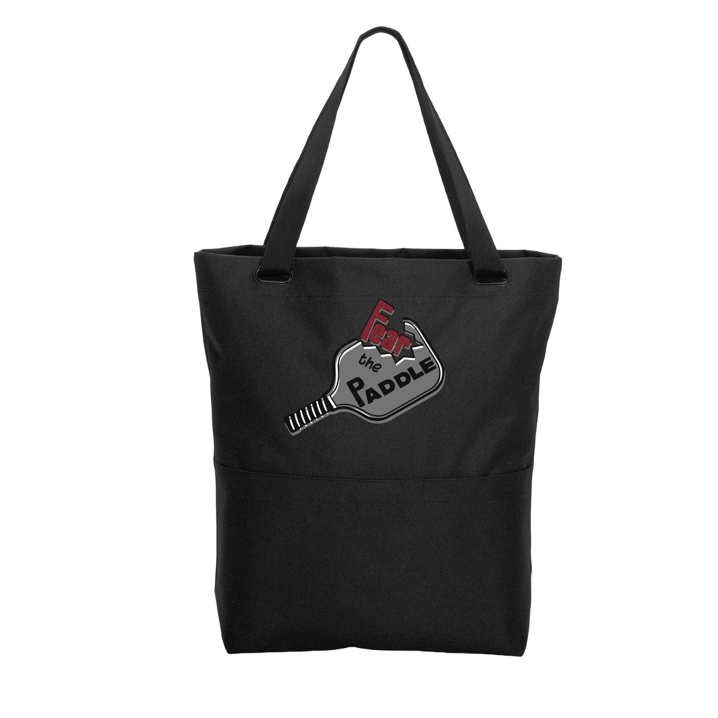 Fear The Paddle | Pickleball Sports Convertible Tote Bag | Medium Size Court Tote Bag
