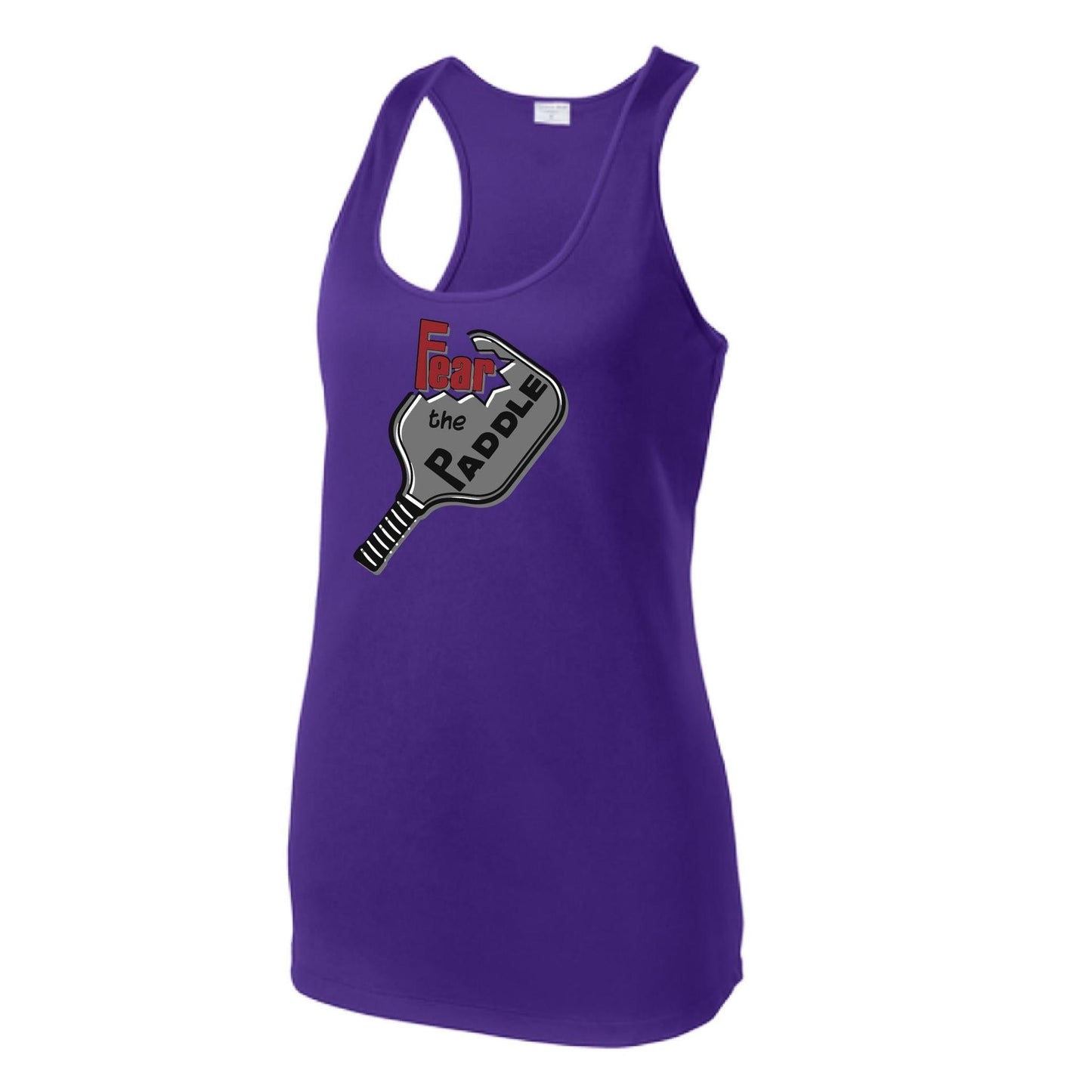 Fear The Paddle | Women's Racerback Pickleball Tank | 100% Polyester