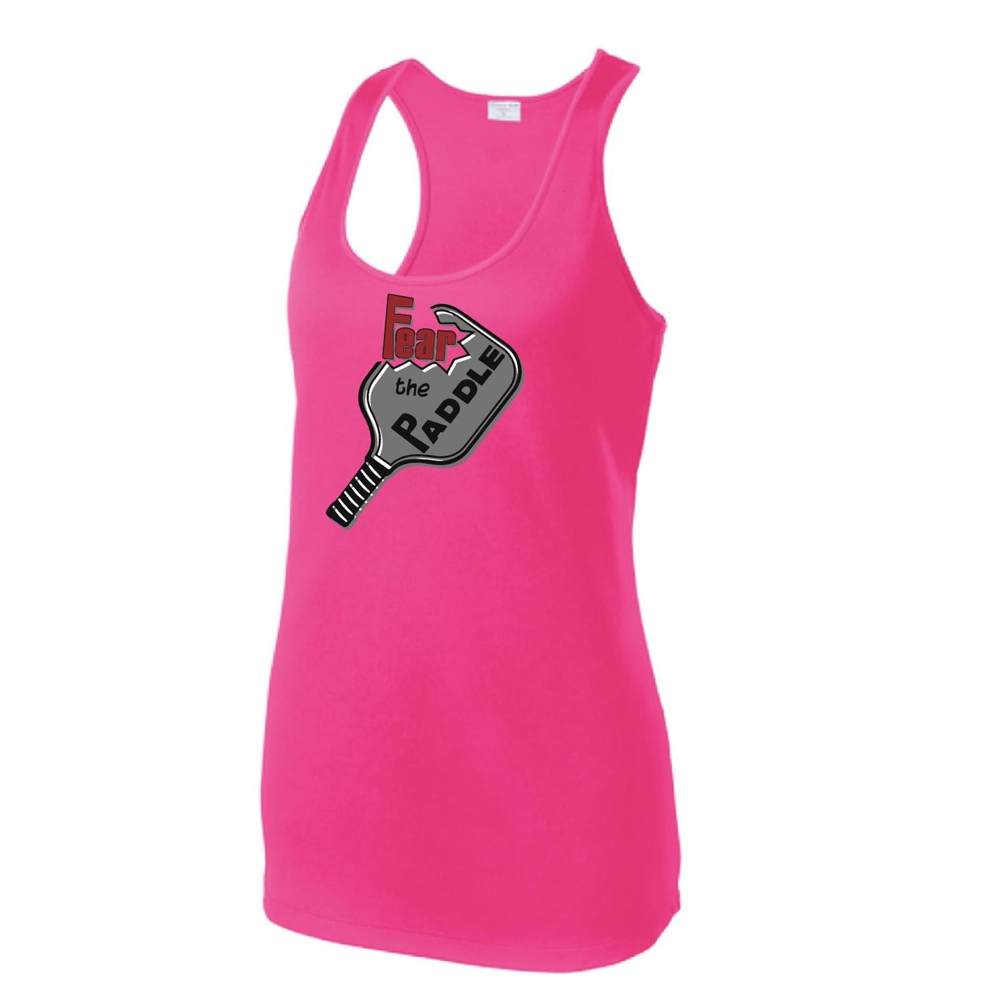 Fear The Paddle | Women's Racerback Pickleball Tank | 100% Polyester