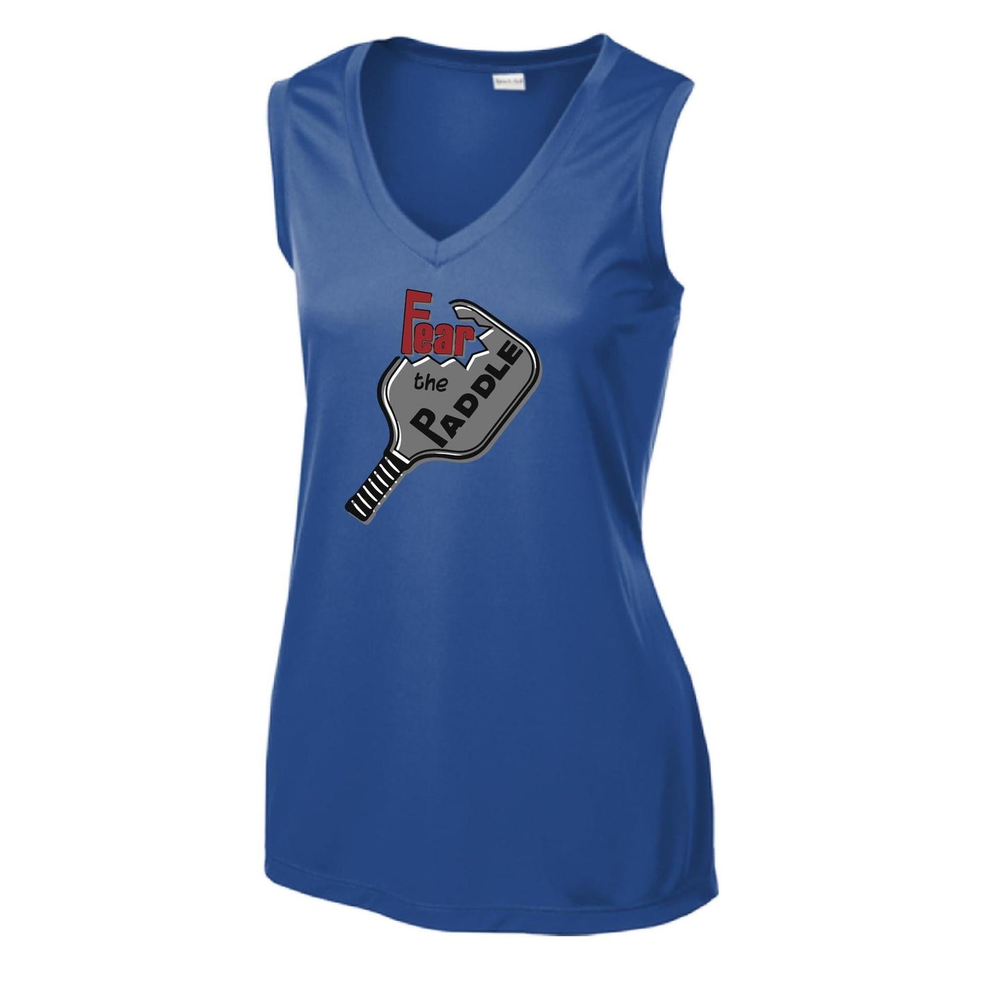 Fear The Paddle | Women’s Sleeveless Athletic Performance T-Shirt | 100% Polyester