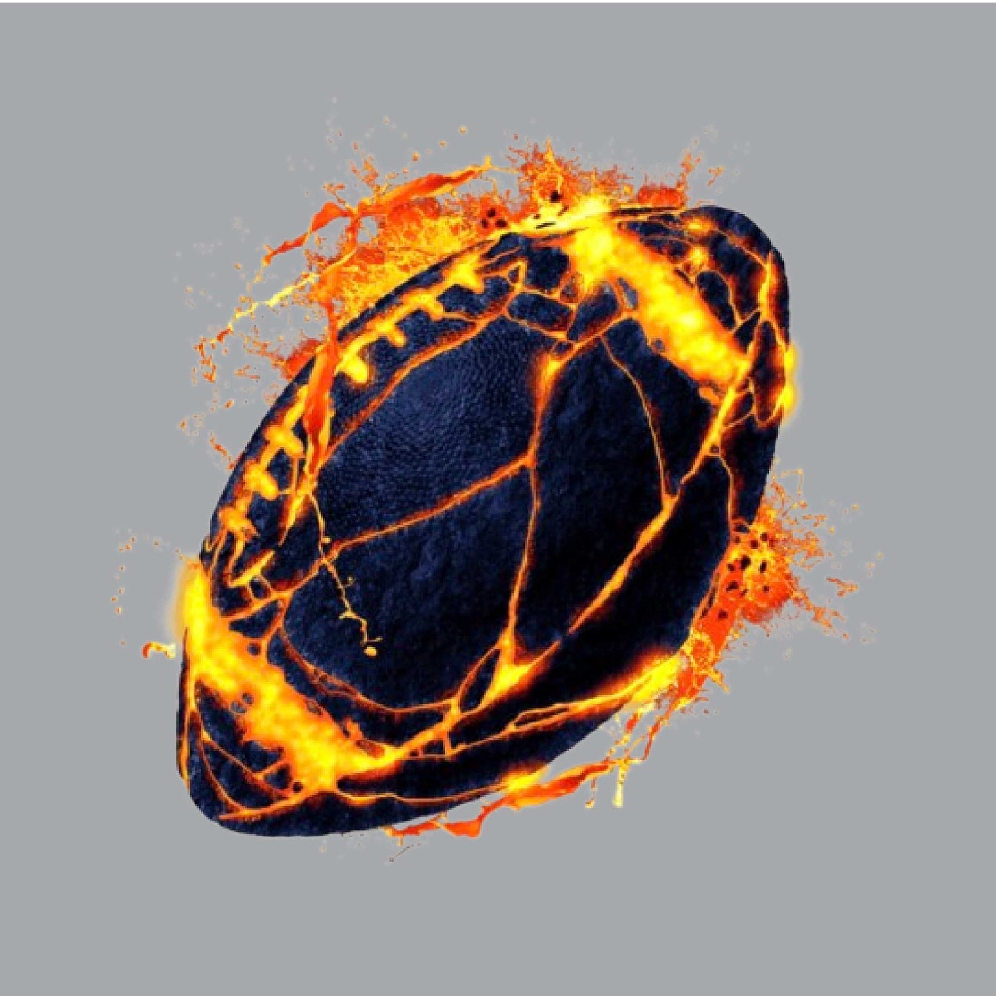 Fire Football | Men's Short Sleeve Football T-Shirt | 100% Polyester