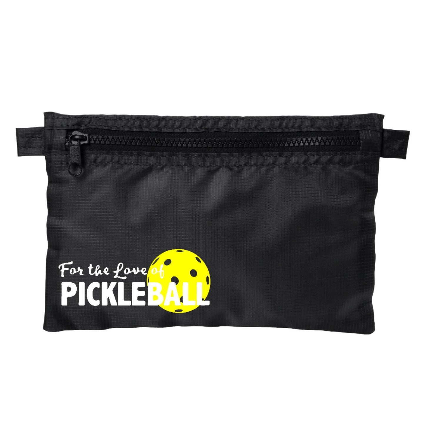 For The Love Of Pickleball | Pickleball Cosmetic Stash Pouch Bag | Small Size Court Stash Bag