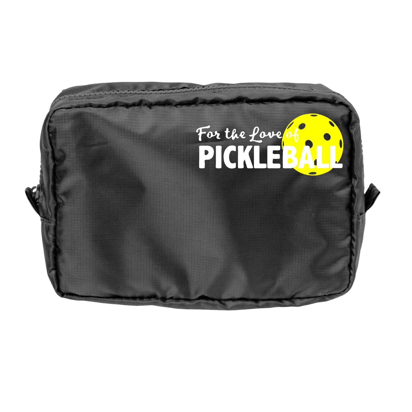 For The Love Of Pickleball | Pickleball Dimensional Cosmetic Pouch Bag | Small Size Court Dimensional Bag