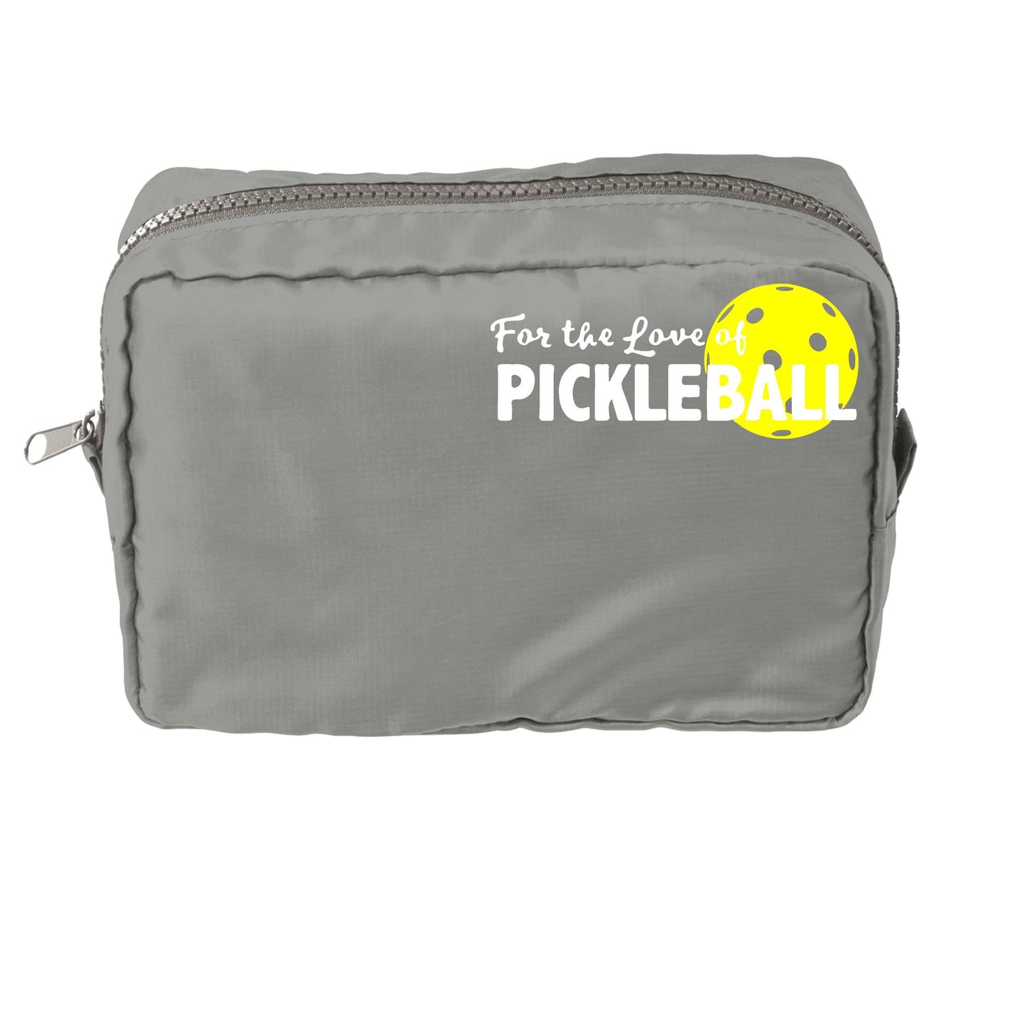 For The Love Of Pickleball | Pickleball Dimensional Cosmetic Pouch Bag | Small Size Court Dimensional Bag