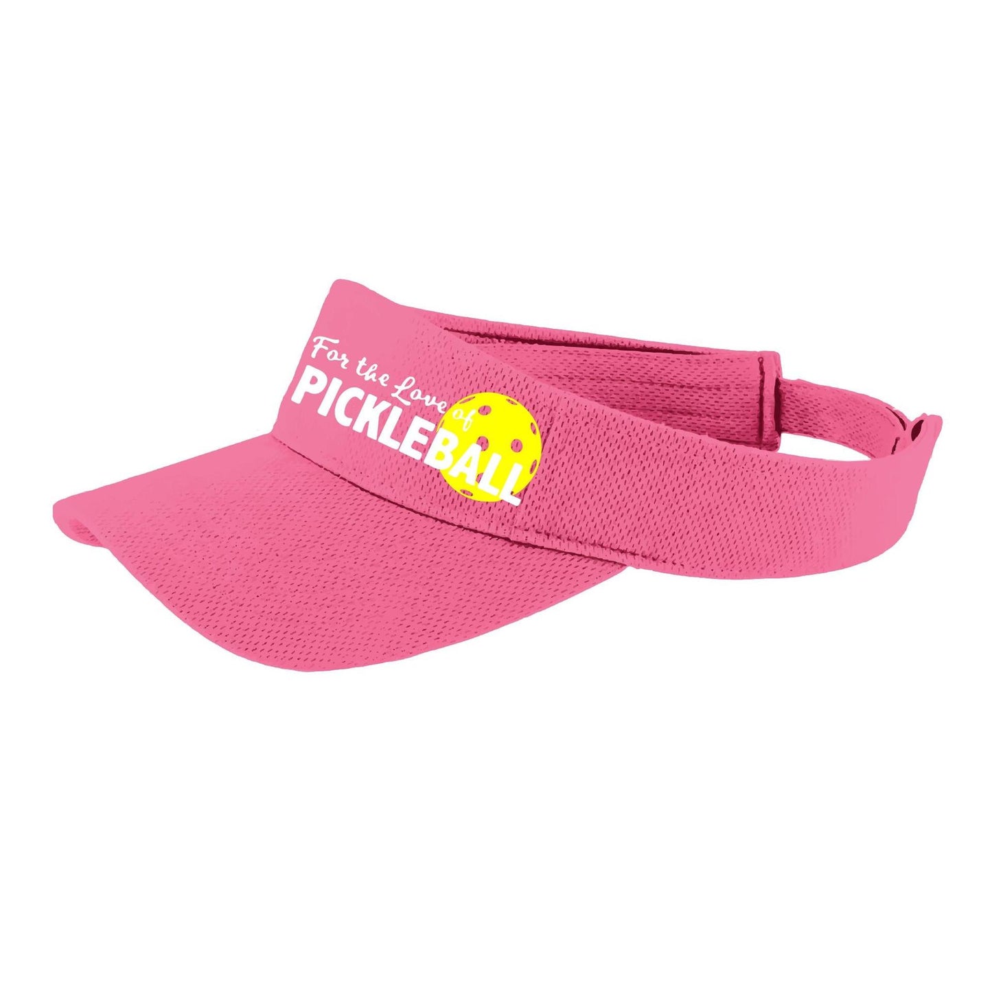 For The Love Of Pickleball | Pickleball Visors | Moisture Wicking 100% Polyester