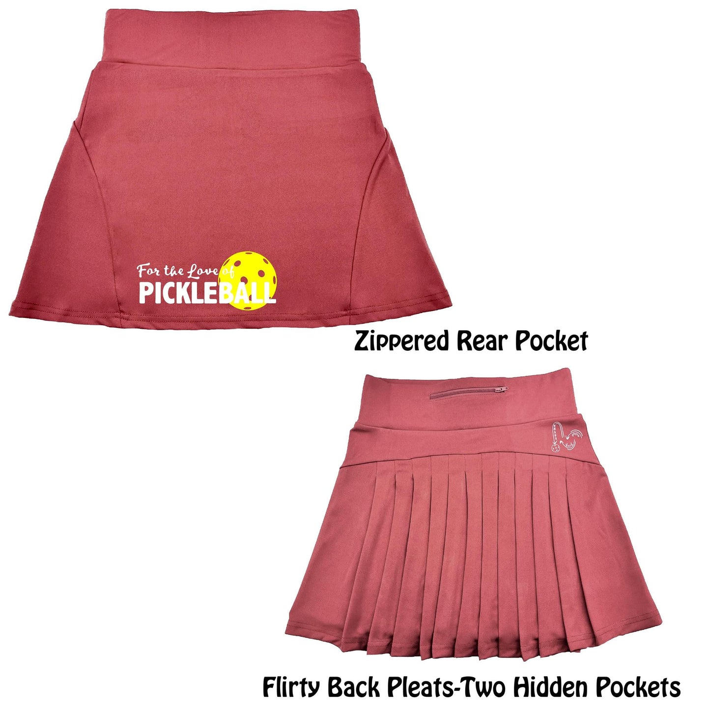 For The Love Of Pickleball | Women's Flirty Pickleball Skort