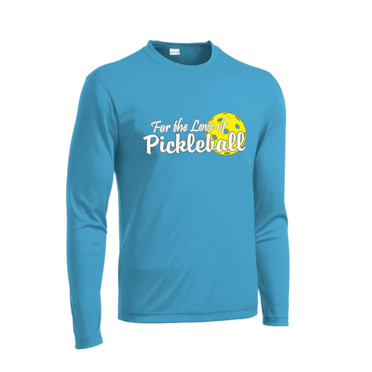For the Love of Pickleball | Men's Long Sleeve Athletic Performance T-Shirt | 100% Polyester