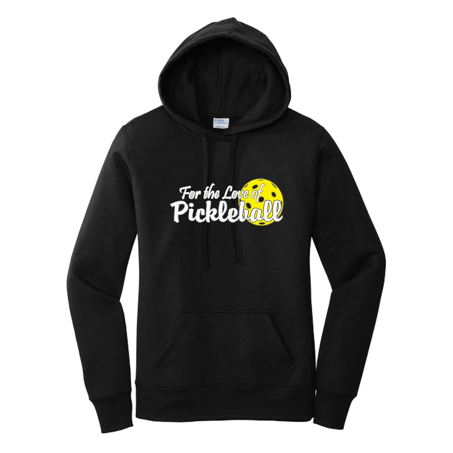 For the Love of Pickleball | Women’s Fitted Hoodie Pickleball Sweatshirt | 50% Cotton 50% Poly Fleece