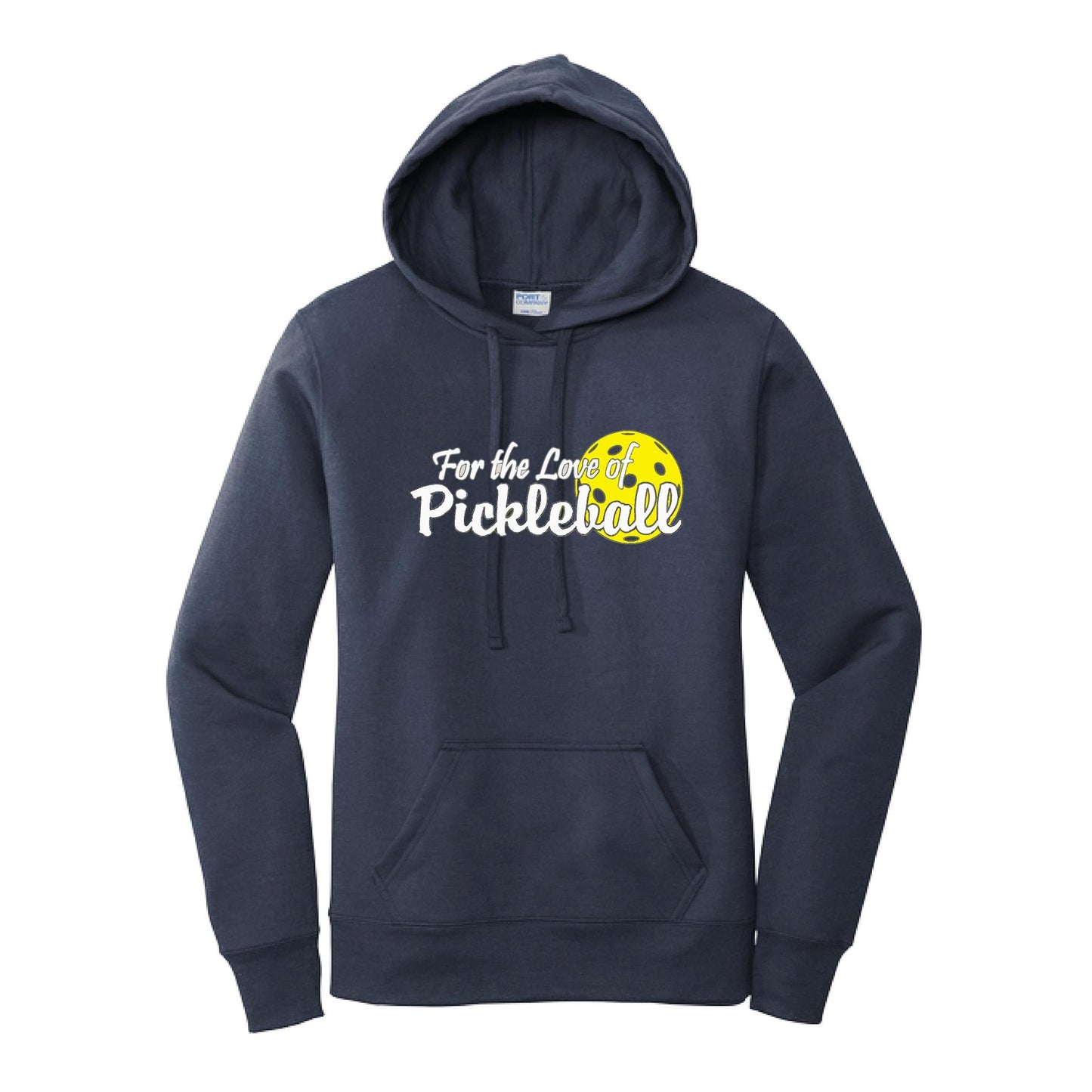 For the Love of Pickleball | Women’s Fitted Hoodie Pickleball Sweatshirt | 50% Cotton 50% Poly Fleece