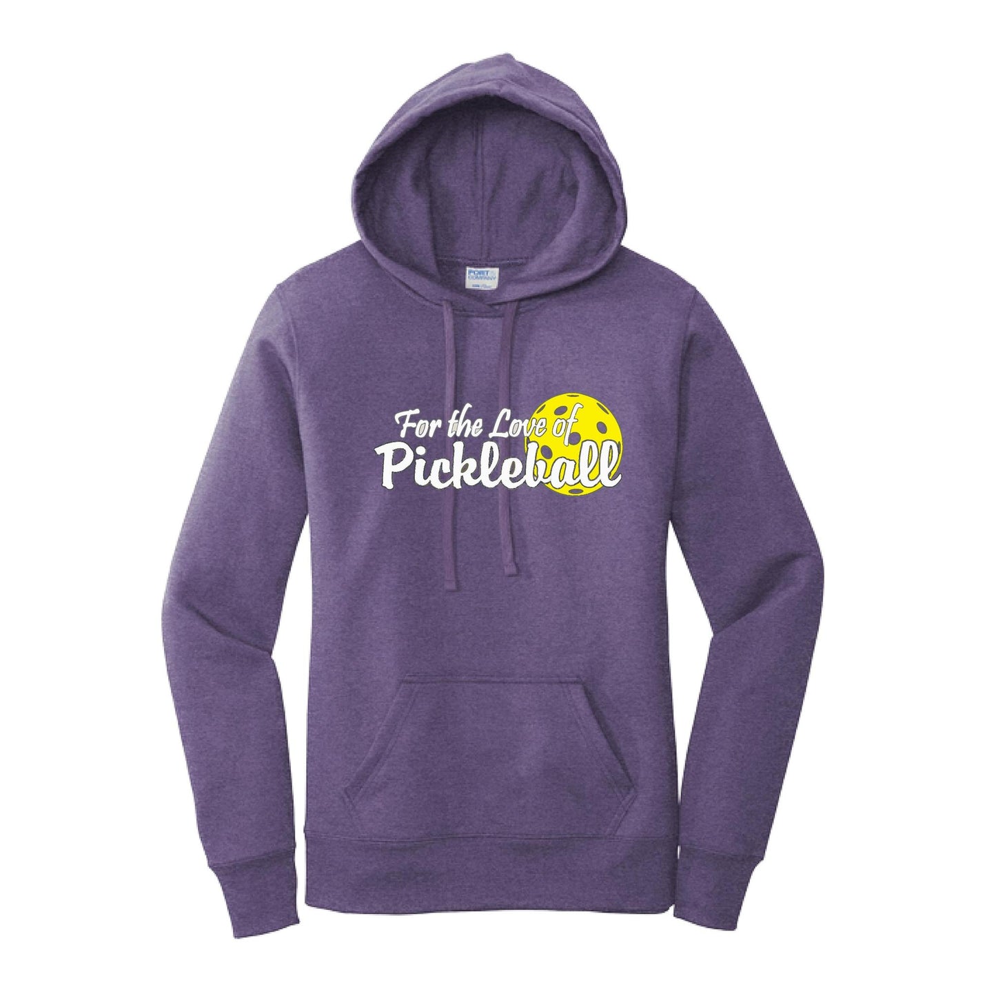 For the Love of Pickleball | Women’s Fitted Hoodie Pickleball Sweatshirt | 50% Cotton 50% Poly Fleece