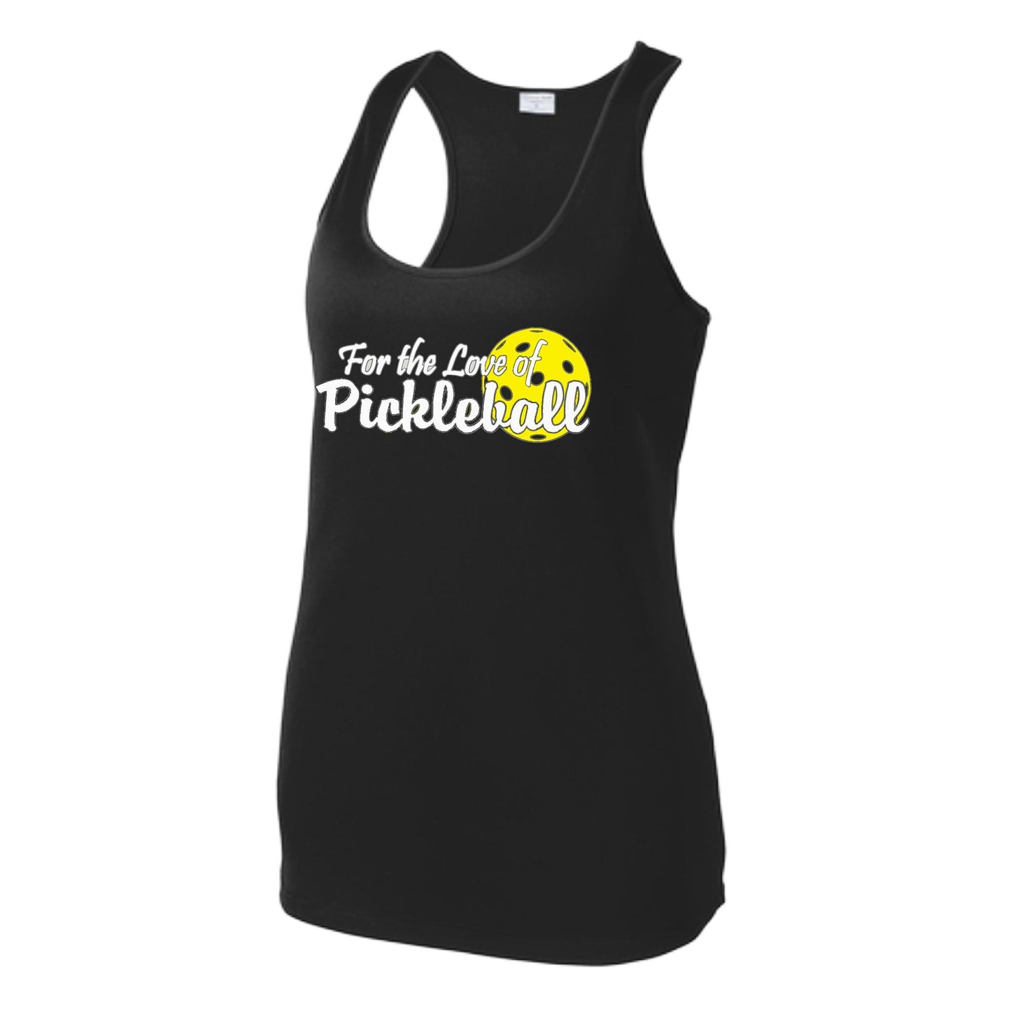 For the Love of Pickleball | Women's Racerback Pickleball Tank | 100% Polyester