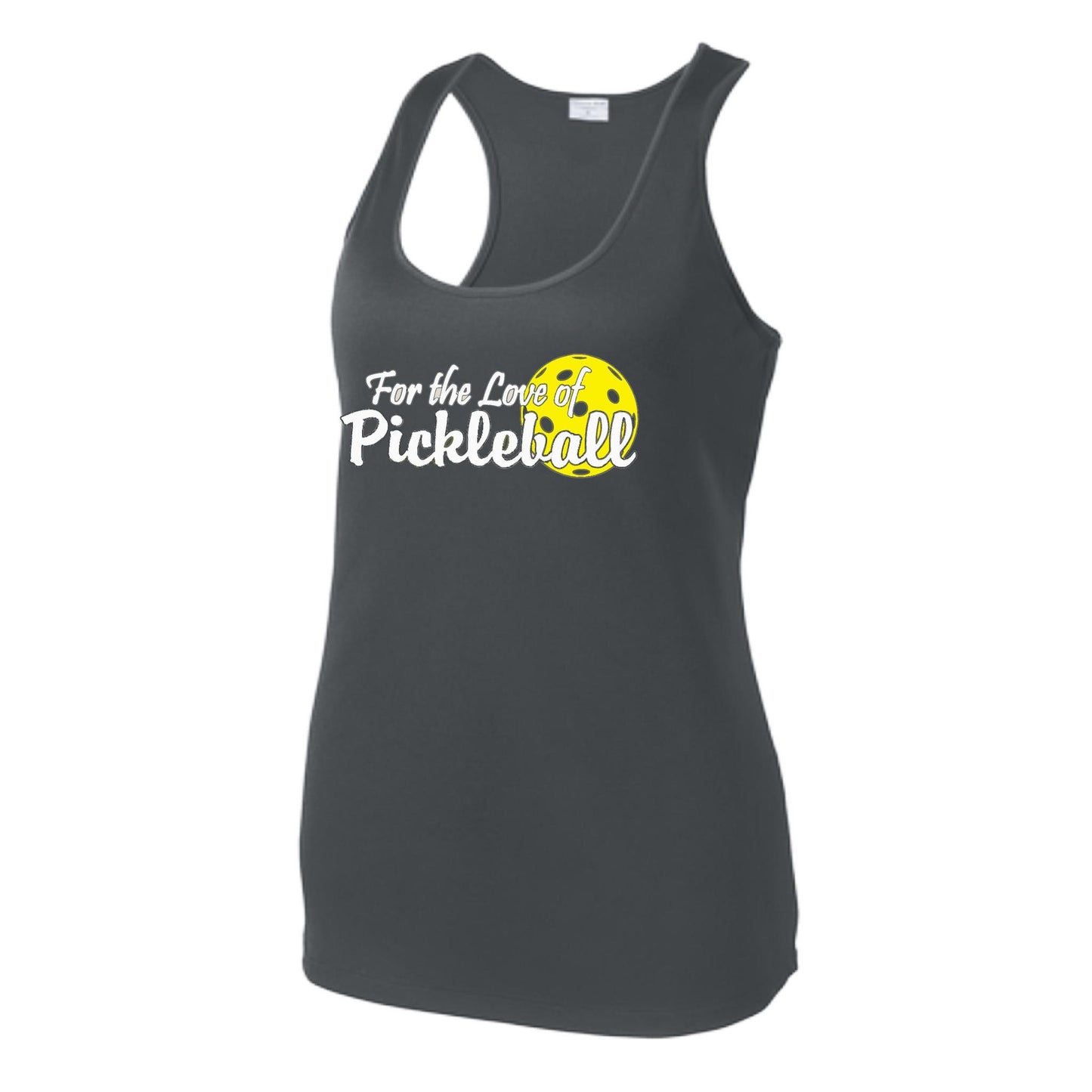 For the Love of Pickleball | Women's Racerback Pickleball Tank | 100% Polyester