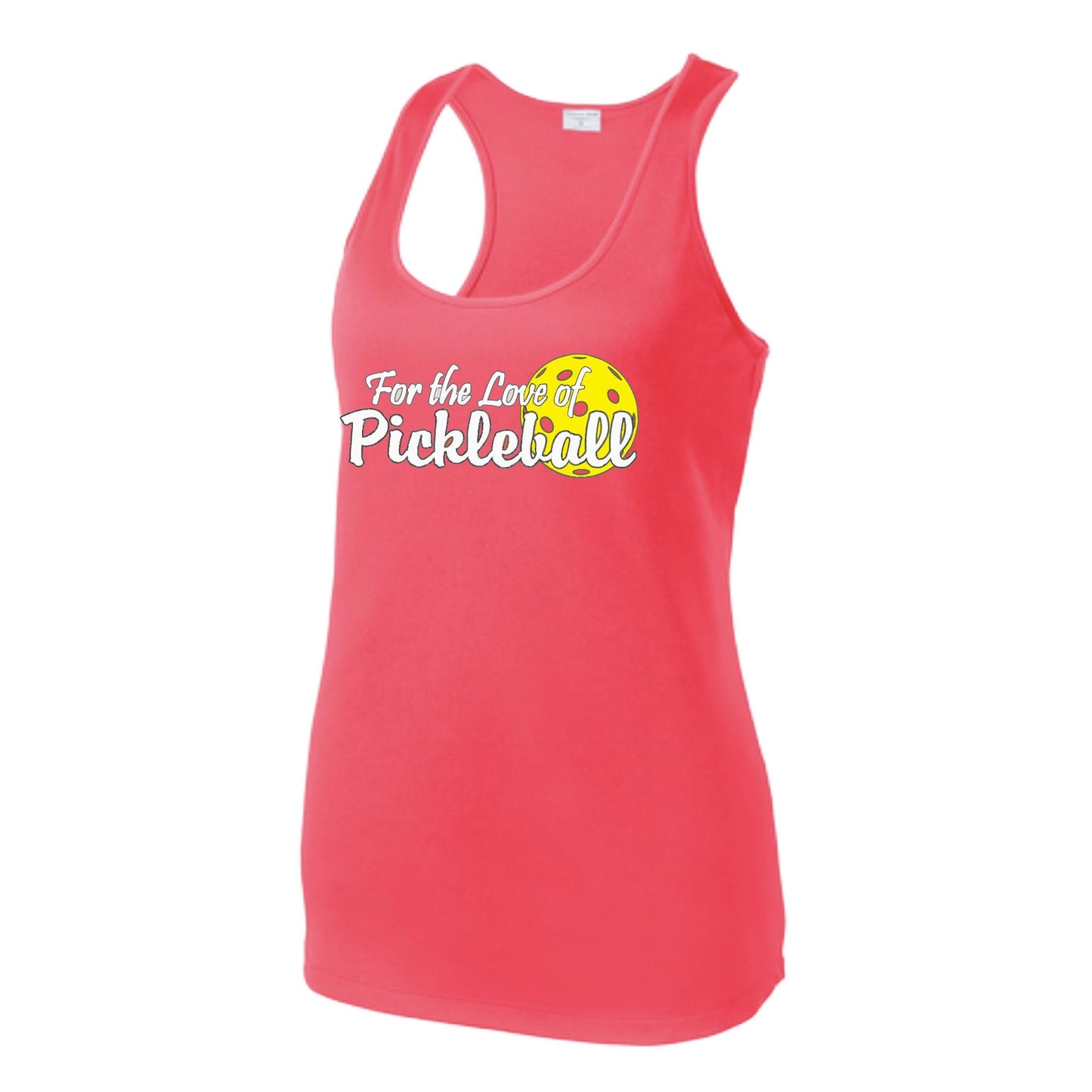 For the Love of Pickleball | Women's Racerback Pickleball Tank | 100% Polyester